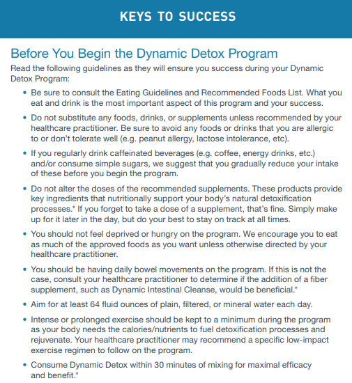 Dynamic Detox Program 10 Day- Vanilla